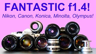 FANTASTIC f1.4! Five 50mm f1.4 Lenses From Nikon, Canon, Konica, Minolta and Olympus - TESTED!