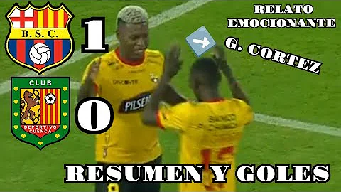 BARCELONA 1 VS DEPORTIVO CUENCA 0 - RELATO EMOCIONANTE DEL GOL DE GABRIEL EL LOCO CORTE #like #bsc