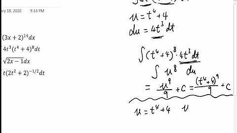 Integration - U Substitution and U Substitution Shortcut Examples Part I