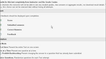 Blackboard 8: Test Options (2)