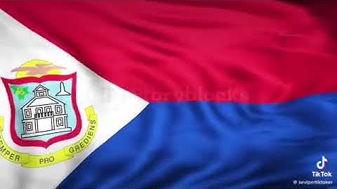 Sint Maarten Waving Flag Background Loop