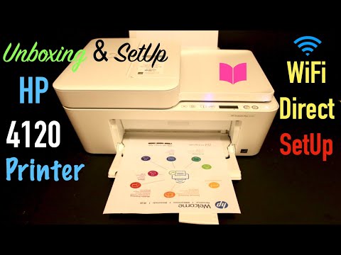 HP DeskJet Plus 4120 Printer, Unbox, SetUp, Wifi direct Setup, Wireless Scanning !!