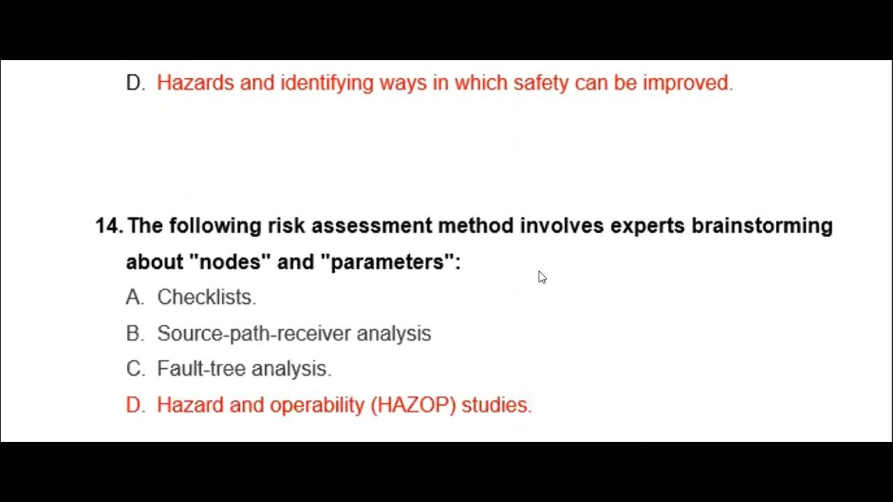 MCQ ADIS Quality Control in Occupational Safety & Health 23113