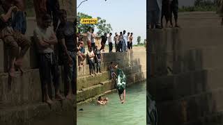 Jumping video swimming account support my YouTube channel