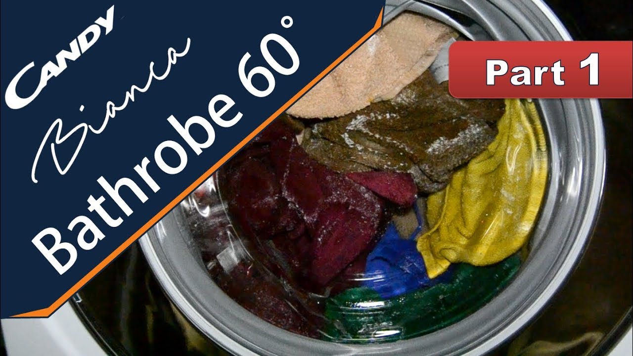 Candy BIANCA washing machine Bathrobe & Towels 60° Part 1 YouTube