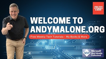 Andy Malone MVP Youtube-kanaalpromotie