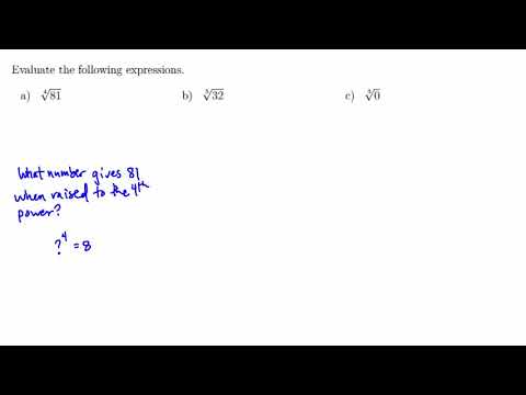 MTH 65 (§6.1, v11) Evaluating Higher Order Roots – Your Turn