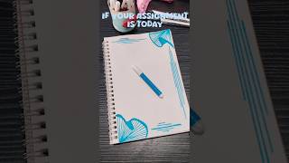Easy Project Border Design ✨ #shorts
