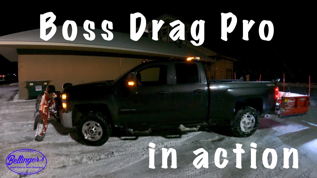 Plowing with the Boss Snow Plow Drag Pro YouTube