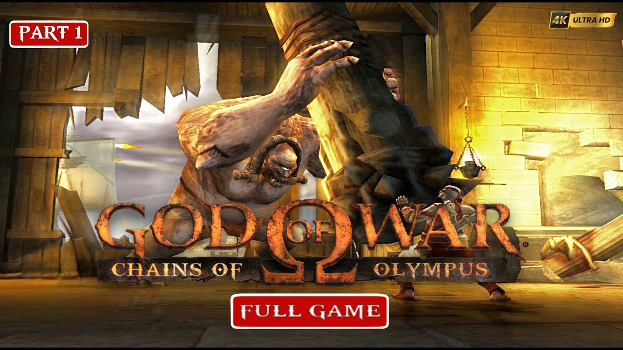 God Of War Chains Of Olympus Walkthrough Full Gameplay PPSSPP Part 1 ( Android 4K HD 2160p
