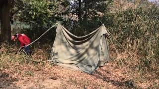 三角テントの張り方