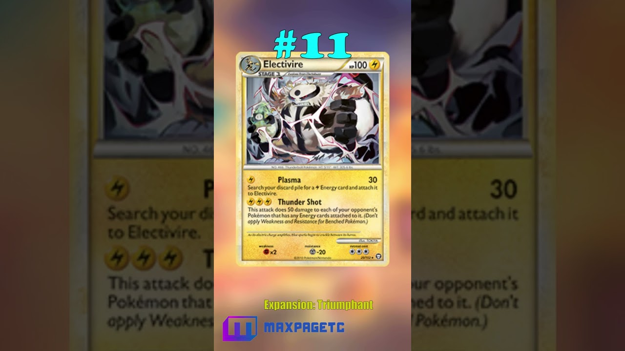 Top 15 Electivire Pokémon Cards 