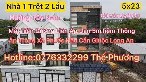 Bán Nhà 1 Trệt 2 Lầu DT:115m2 Đường Đan 5m Ấp Trong Xã Phước Hậu Cần Giuộc Long An