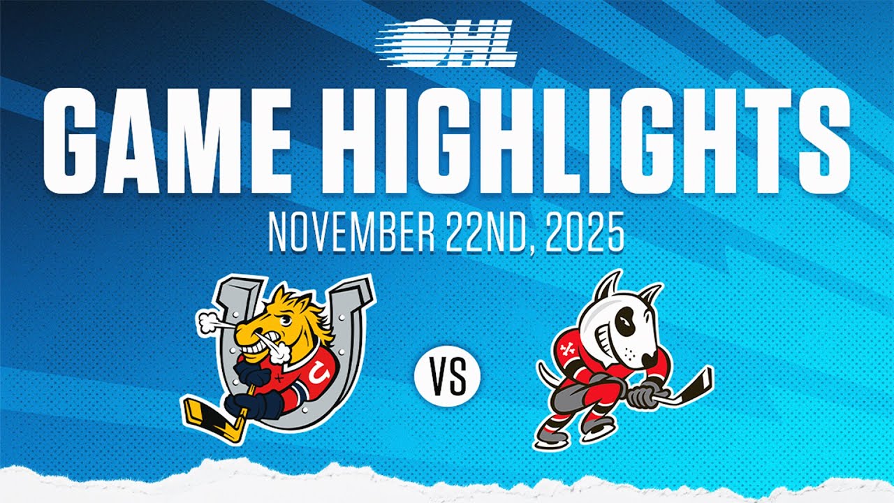 Лучшие моменты OHL: Барри Колтс против Niagara IceDogs 22 ноября 2025 г.