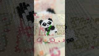 Perler bead ideas|cute panda🐼bamboo pattern#perlerbeadart#art#diy#ytshorts#panda#shorts#viralshort