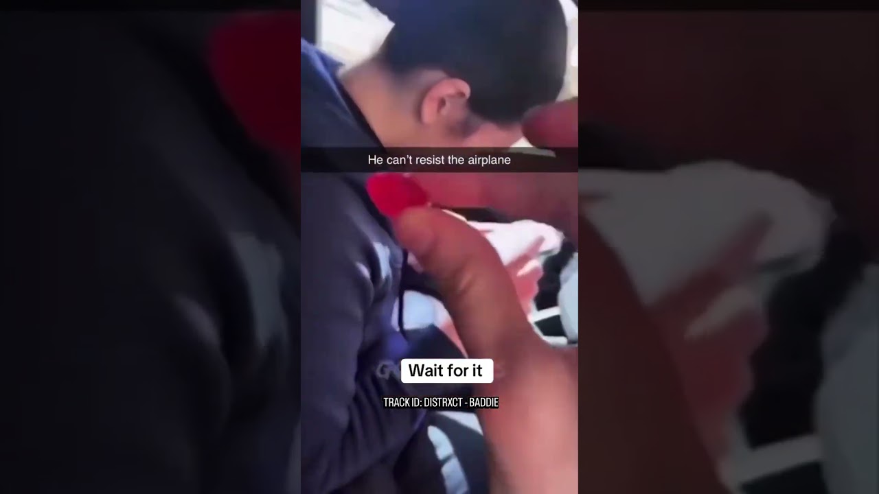 He Can't Resist The Airplane 😂 