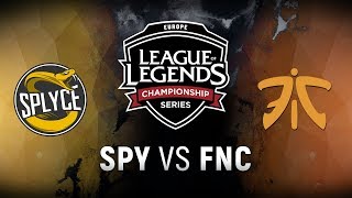 SPY vs. FNC - Week 5 Day 2 | EU LCS Spring Split |  Splyce vs. Fnatic (2018)