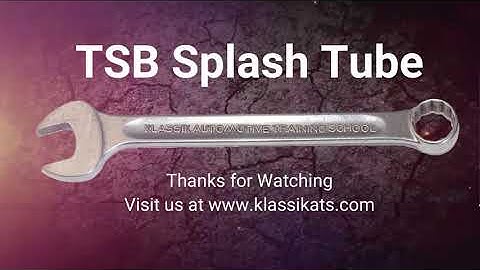 Porsche Splash Tube Technical Service Bulletin For all Air cooled 911 and 930 Turbo Models