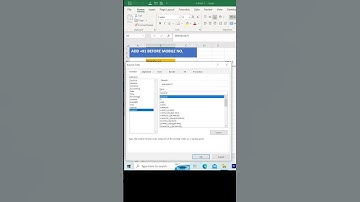 Add +91 before mobile number 😲 |#excel #exceltutorial #shortvideo #short  #exceltips