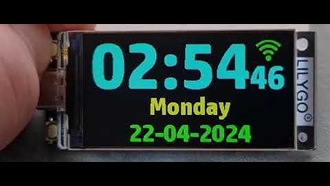 Lilygo T-Display S3 (ESP32) - SNTP-clock with custom fonts
