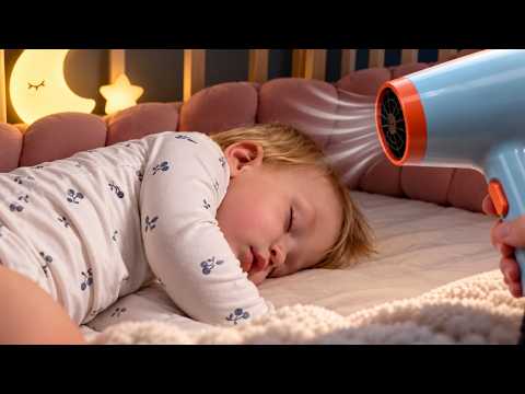 Hair Dryer White Noise 8 HOURS 🌙💤 | Fall Asleep in 3 Minutes | Deep Sleep Without Waking Up at Night