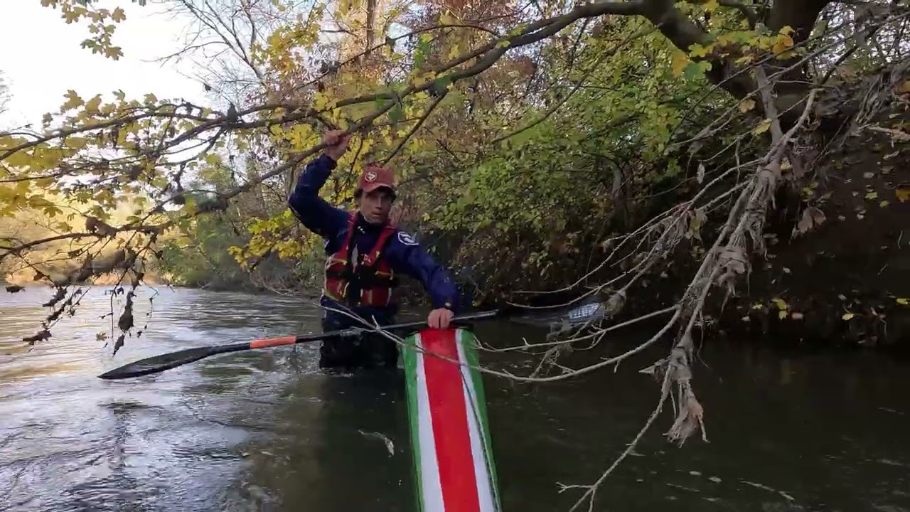 Haladó beszállás borulással + szarvasok átkelése a Rábán.