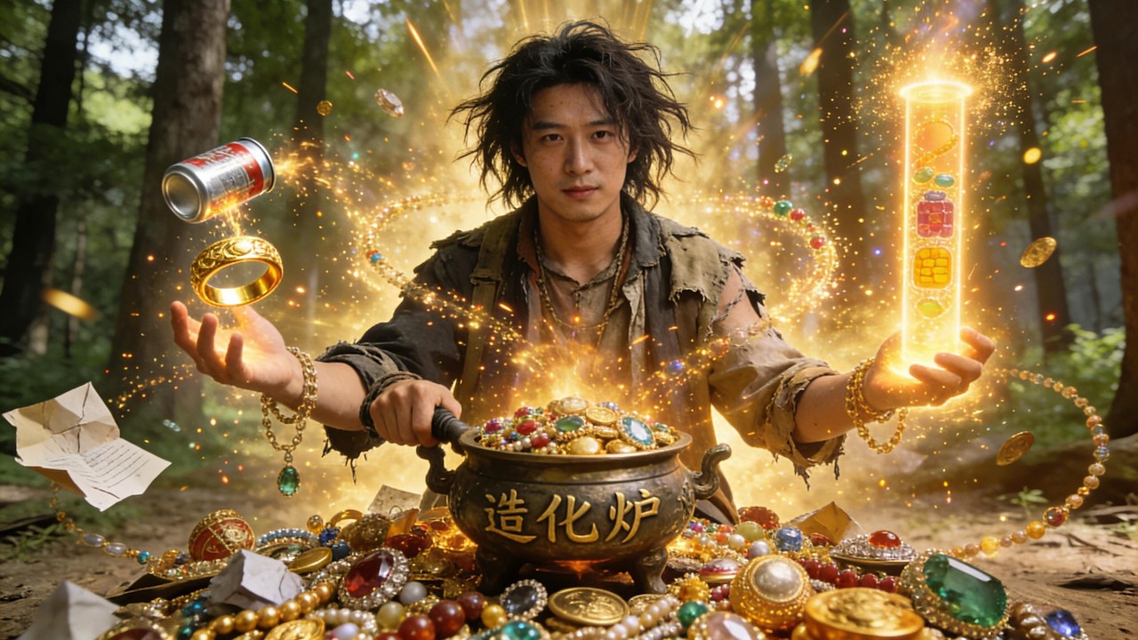 【新劇】失業小夥被天降造化爐砸中，萬物皆可煉，體力換神寶，易拉罐變金戒、廢紙煉神藥