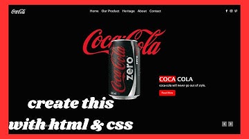 Coca-Cola Inspired Landing Page Design | HTML, CSS, & Modern Web Techniques (Step-by-Step Tutorial)