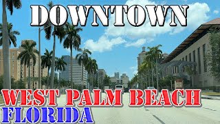 West Palm Beach  Florida  4K Downtown Drive  2024