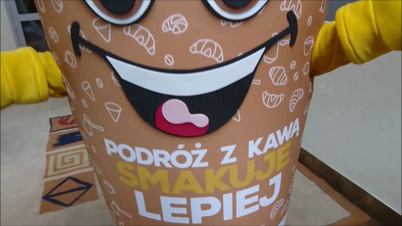 Elabika stroje reklamowe maskotki Kubek kawy Oktan Cafe