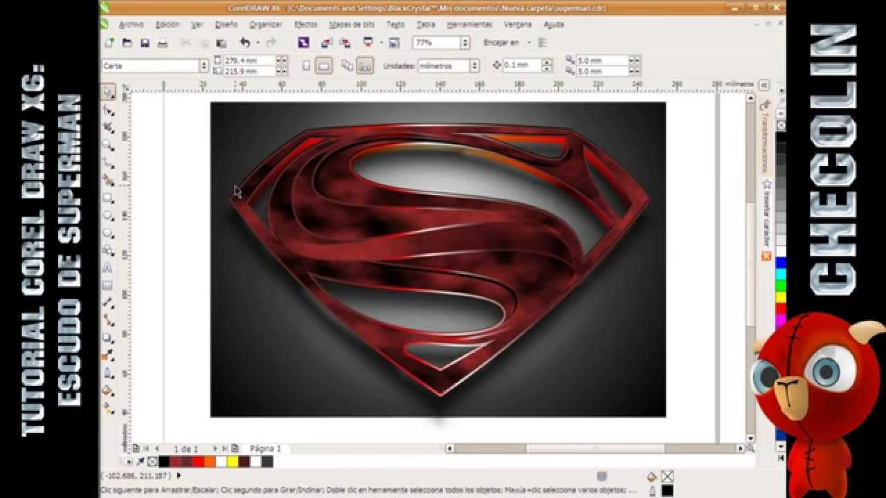 Tutorial corel draw man of steel logo - YouTube Tutorial corel draw man of steel logo - YouTube
