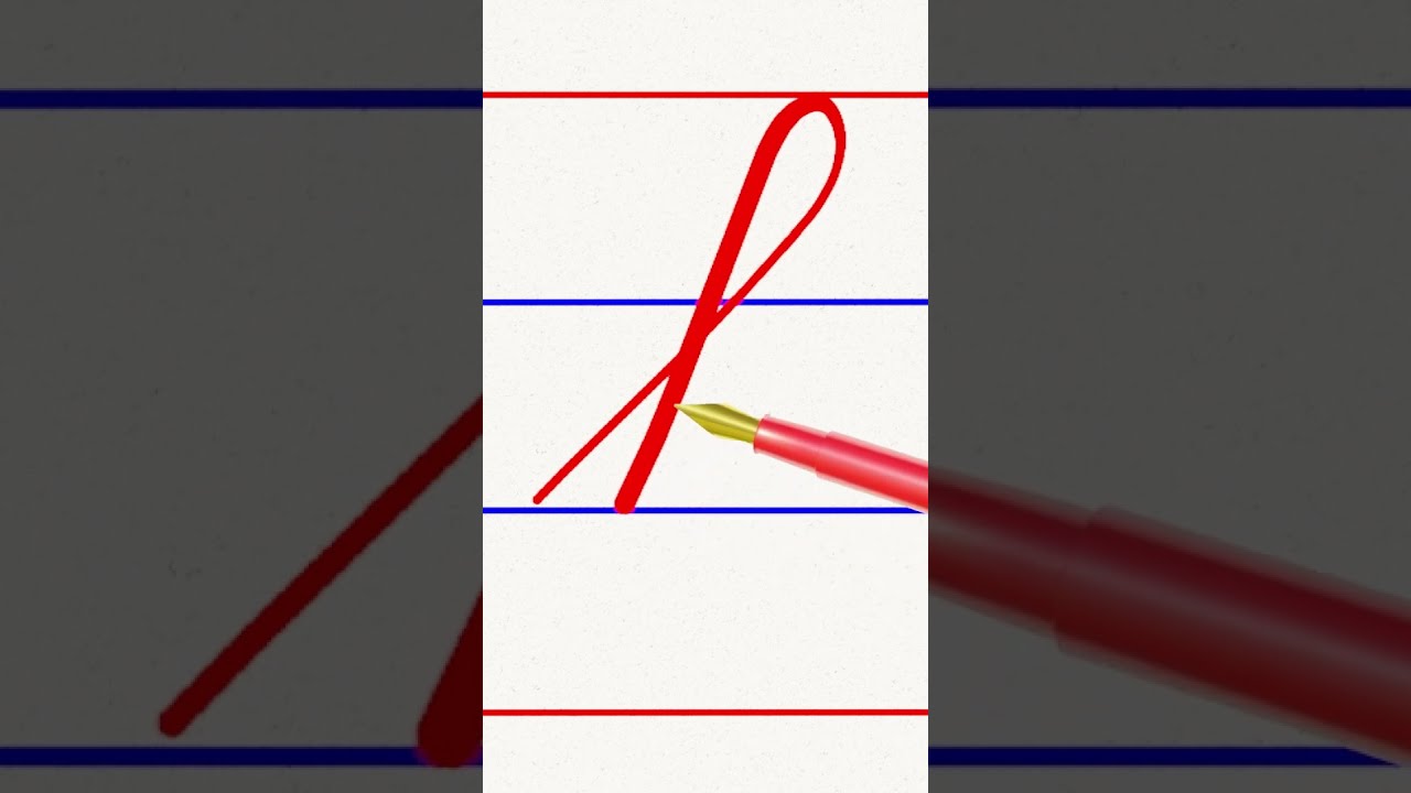 How To Write Small Letter K In Cursive Handwriting