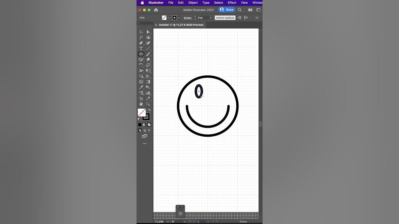 how-to-make-a-smiley-face-in-adobe-illustrator-easy-youtube