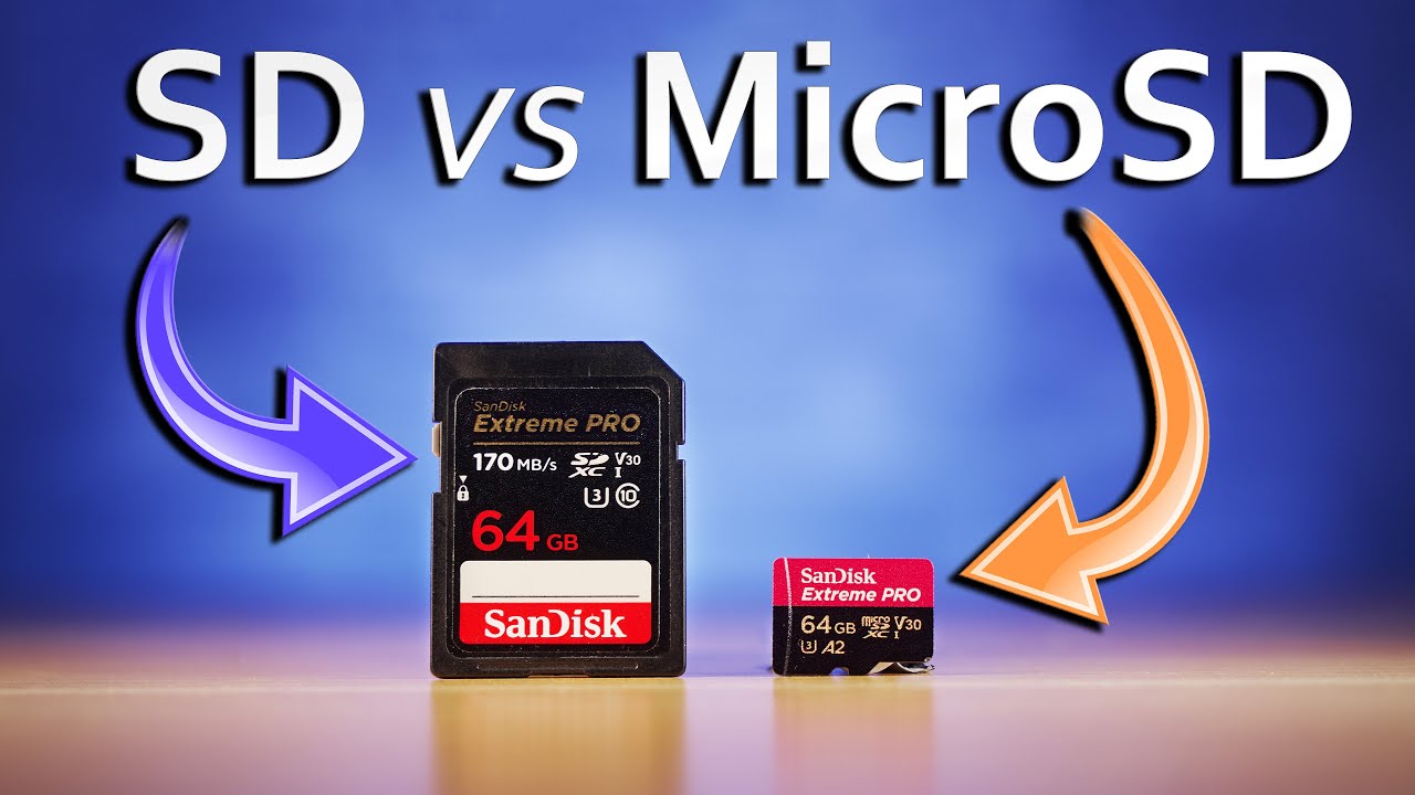 MICROSD vs SD. SD Card vs MICROSD.