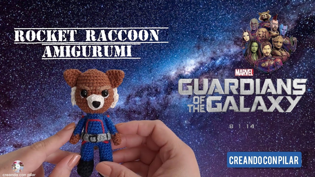 ROCKET RACOON  AMIGURUMI - LLAVERO