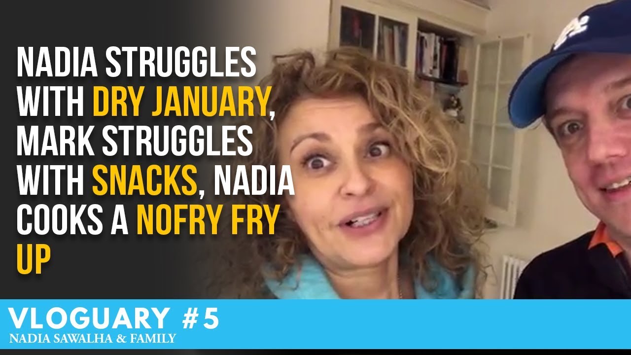 ВЛОГ 5 Надя борется с засушливым январем, МАРК борется с закусками, НАДИЯ готовит жареную еду без...