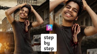 heart broken photo editing tutorial step by step in picsart | fake love |  picsart editing 2020 screenshot 2