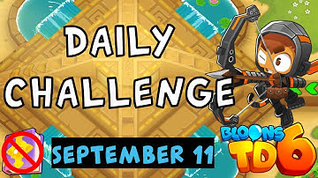 Bloons TD 6 Daily Challenge | The Four Pillars | No MK No Powers | September 11 2023