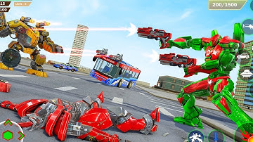Bus Robot Car Transform War Unlocked Part 0105 - Android Gameplay