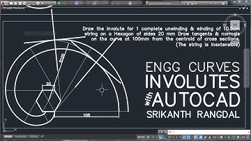 Involute of a Hexagon | Winding / Unwinding | Engineering Graphics with AutoCAD