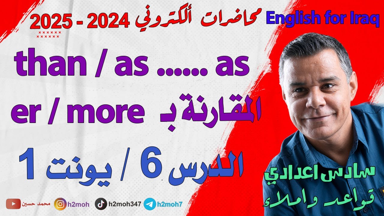 الدرس السادس - موضوع المقارنة er - more