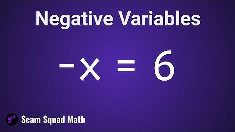 How to Solve One Step Equations with Negative Variables