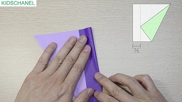 Kidschanel.net- Origami Basic - Dividing into 5 (fifth) from a square paper