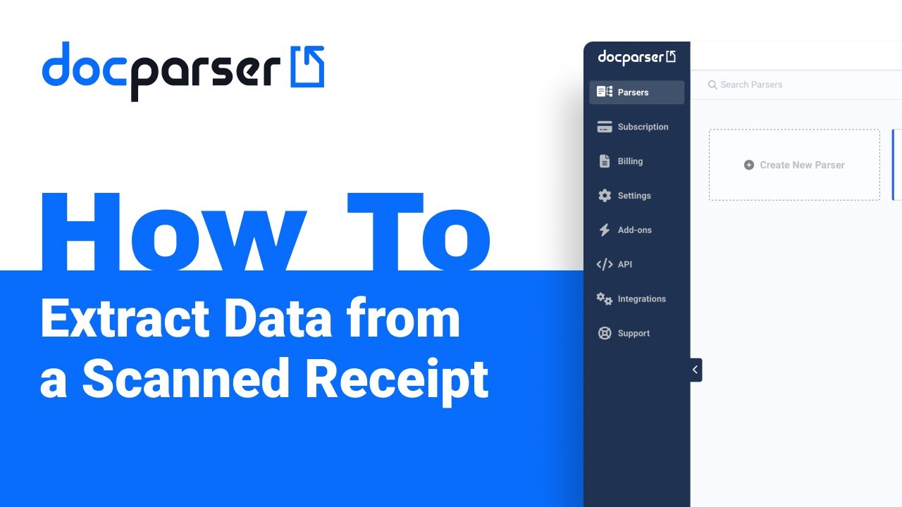 Docparser Academy: How to Extract Data from a Scanned Receipt