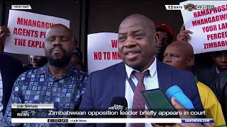 Job Hala Zimbabwean Opposition Leader Briefly Appears In Court
