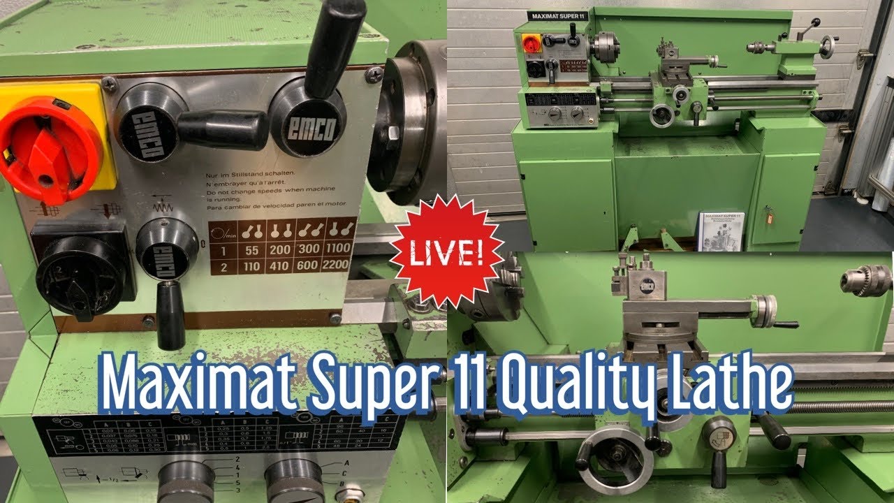 Emco Maximat Super 11 + Accessoires Quality Metalworking Lathe YouTube