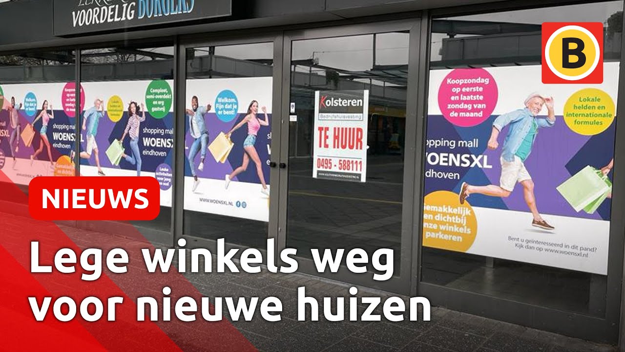 Sloopkogel in leeg winkelcentrum voor nieuwe huizen | Omroep Brabant