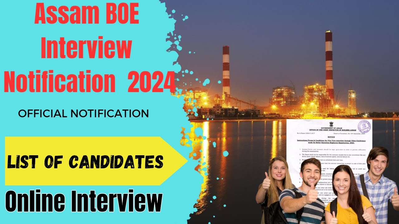 Assam BOE Interview Exam Notification 2024 | BOE Interview Exam