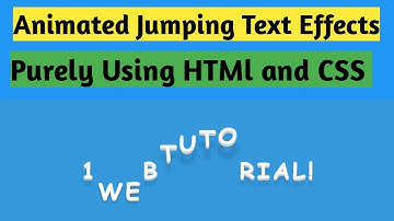 Animated Jumping Text Effects purely using html and css 2019