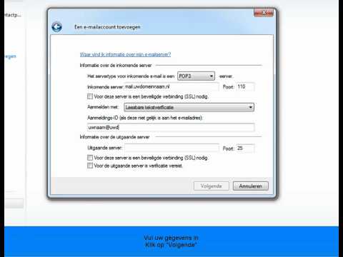 Windows Live Mail mail account aanmaken